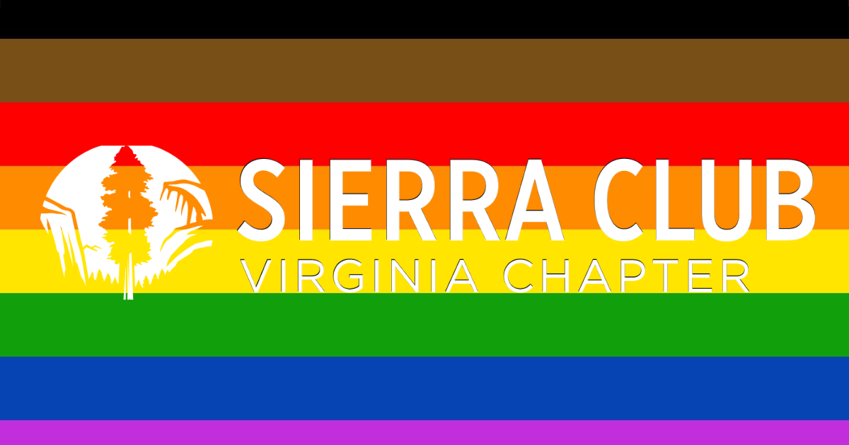 Sierra club Virginia Chapter with LGBTQ Colors